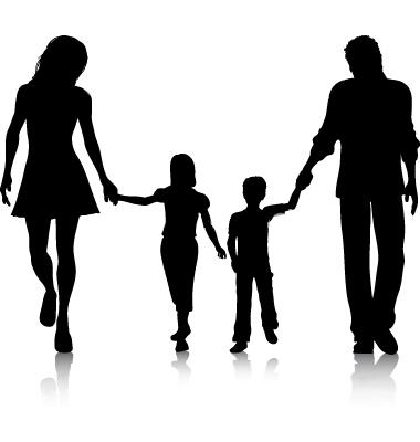 family walking vector 21762